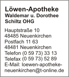 Lwen-Apotheke Waldemar Schiltz - Dorothee Schiltz OHG