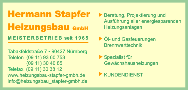 Stapfer Heizungsbau GmbH, Hermann