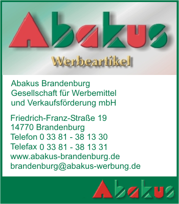 Abakus Brandenburg Gesellschaft fr Werbemittel und Verkaufsfrderung mbH