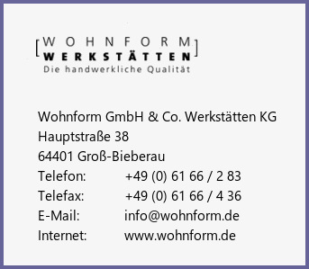 Wohnform GmbH & Co. Werksttten KG