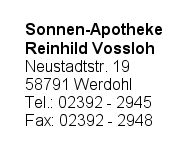 Sonnen-Apotheke Reinhild Vossloh