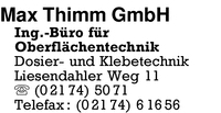 Thimm GmbH, Max