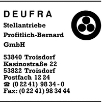 Deufra Stellantriebe Profitlich-Bernard GmbH