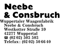 Wuppertaler Waagenfabrik Neebe & Consbruch
