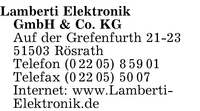 Lamberti Elektronik GmbH & Co. KG