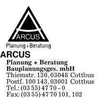 ARCUS Planung und Beratung Bauplanungs-GmbH