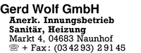 Wolf, Gerd, GmbH