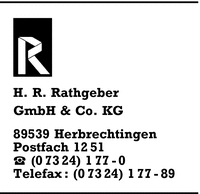 Rathgeber GmbH & Co. KG, H. R.