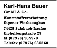 Bauer GmbH & Co., Karl-Hans