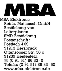 MBA Elektronic Reinhard Mattausch GmbH