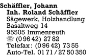 Schffler Inh. Roland Schffler, Johann