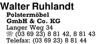 Ruhlandt, Walter, Polstermbel GmbH & Co. KG