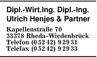 Henjes, Dipl.-Wirt.Ing. Dipl.-Ing. & Partner Ulrich