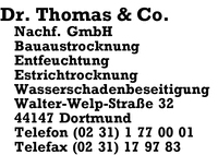 Thomas GmbH & Co. Nachf., Dr.