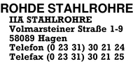 Rohde Stahlrohre