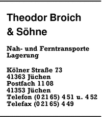 Broich & Shne, Theodor