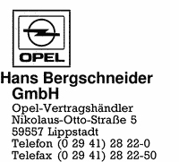 Bergschneider GmbH, Hans