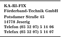 KA-RI-FIX Frderband-Technik GmbH