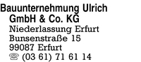 Bauunternehmung Ulrich GmbH & Co. KG