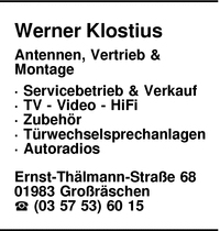 Klostius, Werner