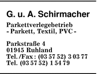 Schirmacher, G. u. A.