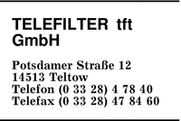 TELEFILTER tft GmbH