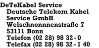 DeTeKabel Service Deutsche Telekom Kabel Service GmbH