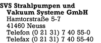 SVS Strahlpumpen und Vakuum Systeme GmbH