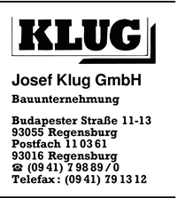 Klug Bauunternehmung GmbH, Josef