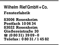 Rief GmbH & Co., Wilhelm