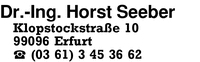 Seeber, Dr.-Ing. Horst