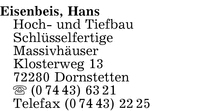 Eisenbeis, Hans