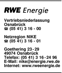 RWE Energie Regionalversorgung NIKE