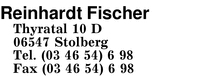Fischer, Reinhardt