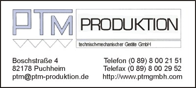 P.T.M. PRODUKTION technisch-mechanischer Gerte GmbH