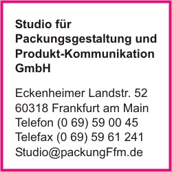 Studio fr Packungsgestaltung u. Produkt-Kommunikation GmbH Frankfurt